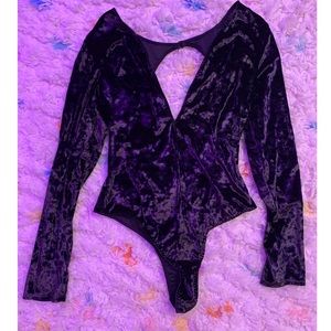 VS crush velvet body suit